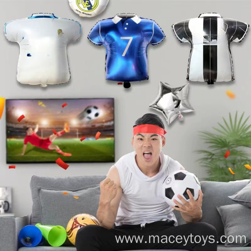 Football party decoration T-shirt foil soccer balloons